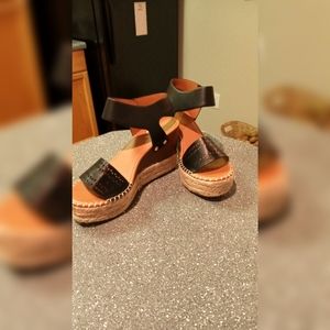 Wedge heel sandals size 8 1/2 brand new never worn